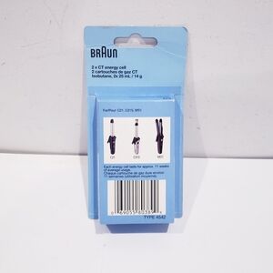 Braun Cordless Iron Styling 2-Count Energy Cells Refills Type 4542 - New Sealed